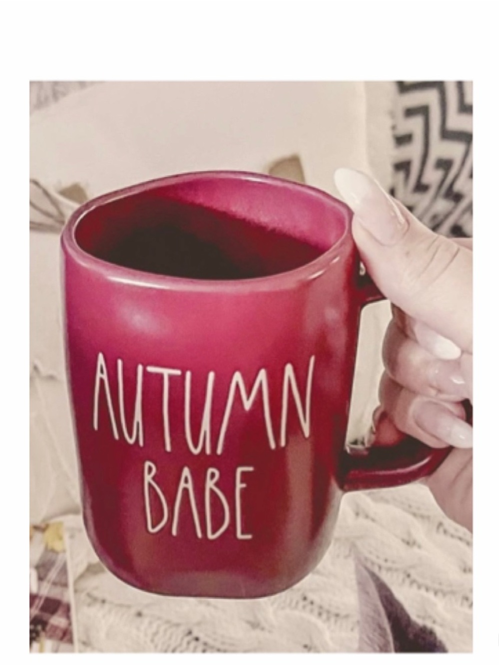 NEW Rae Dunn Autumn Babe Mug Maroon 🍂
